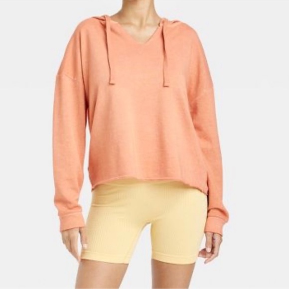 COLSIE vintage orange hoodie top - Picture 1 of 7